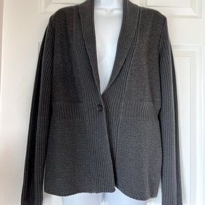 MaxMara Gray Wool and Cashmere Cardigan